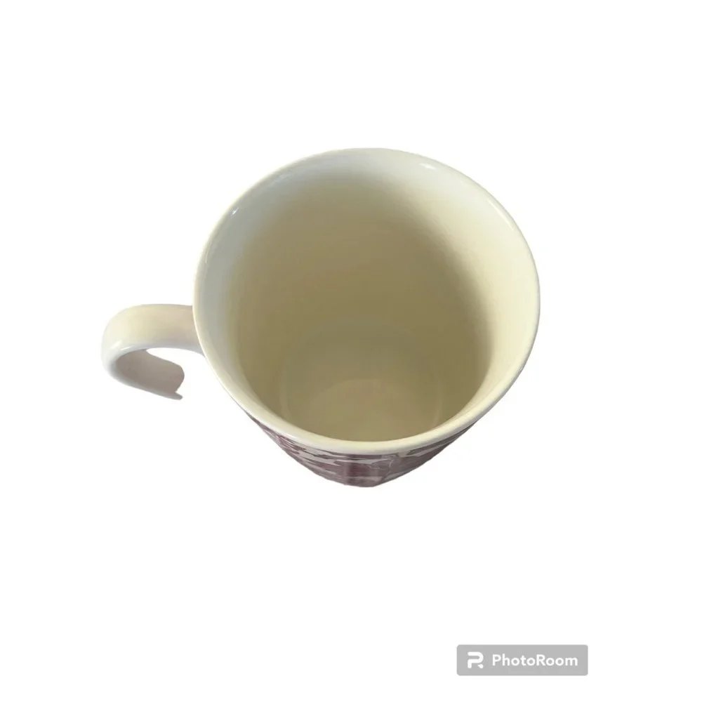 Starbucks 2017‎ Large 18 oz Purple Floral Coffee Tea Mug Oversized Cup